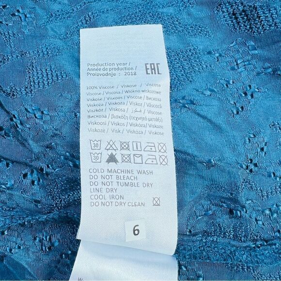 Junarose Blue womens Saliraz Three Quarter Sleeve Kimono top Size X-Large NWT - Picture 4 of 7